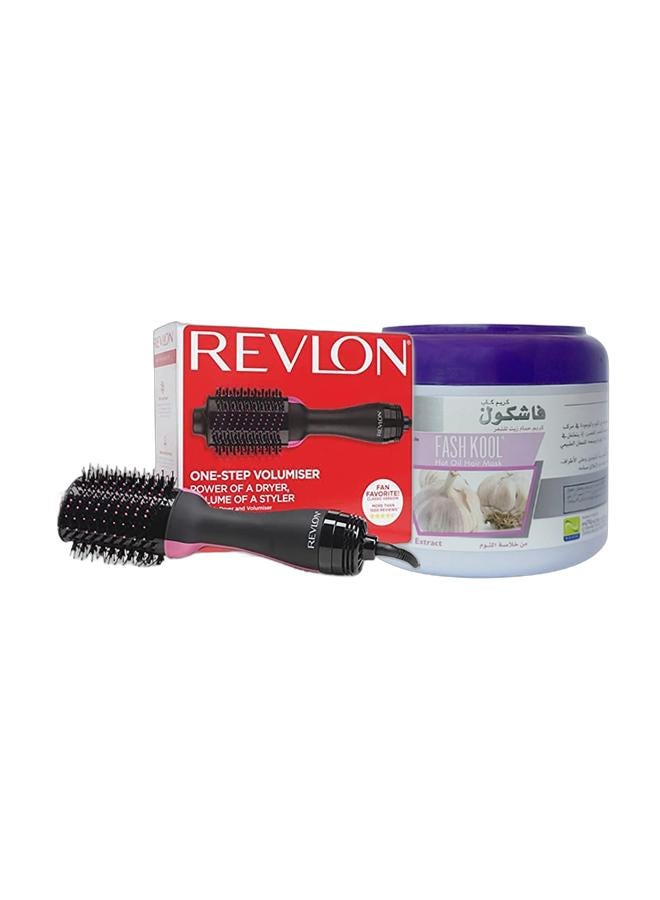 REVLON ONE-STEP HAIR DRYER & VOLUME 1100W & Garlic Extract Hot Oil Hair Mask 500mlBundle - Image 1