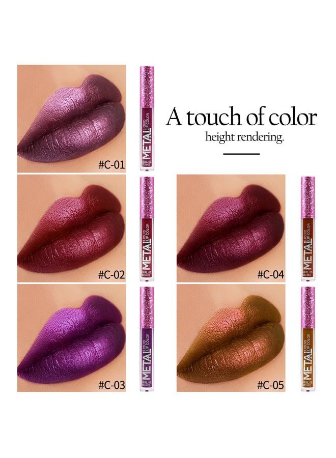 Boobeen Metallic Liquid Lipsticks Matte Lips Lipstick Pearl Glitter Lip Gloss High Pigment Long Lasting Nonstick Lip Glaze Makeup for Women and Girls - Image 2