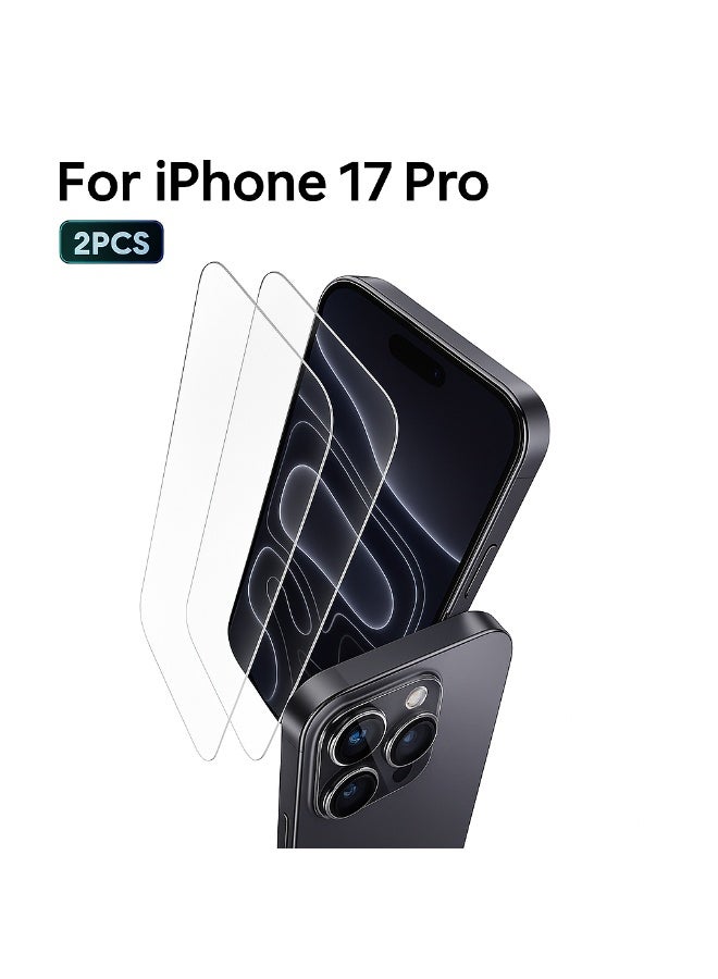 ترينفي 2-پیک آئی فون 17 پرو اسکرین پروٹیکٹر - الٹرا ایچ ڈی کلیئر، سکریچ ریزسٹنٹ، ملٹری گریڈ پروٹیکشن، آسان انسٹالیشن، اینٹی فنگر پرنٹ، ببل فری ٹیمپرڈ گلاس فلم - کلیئر - Image 1