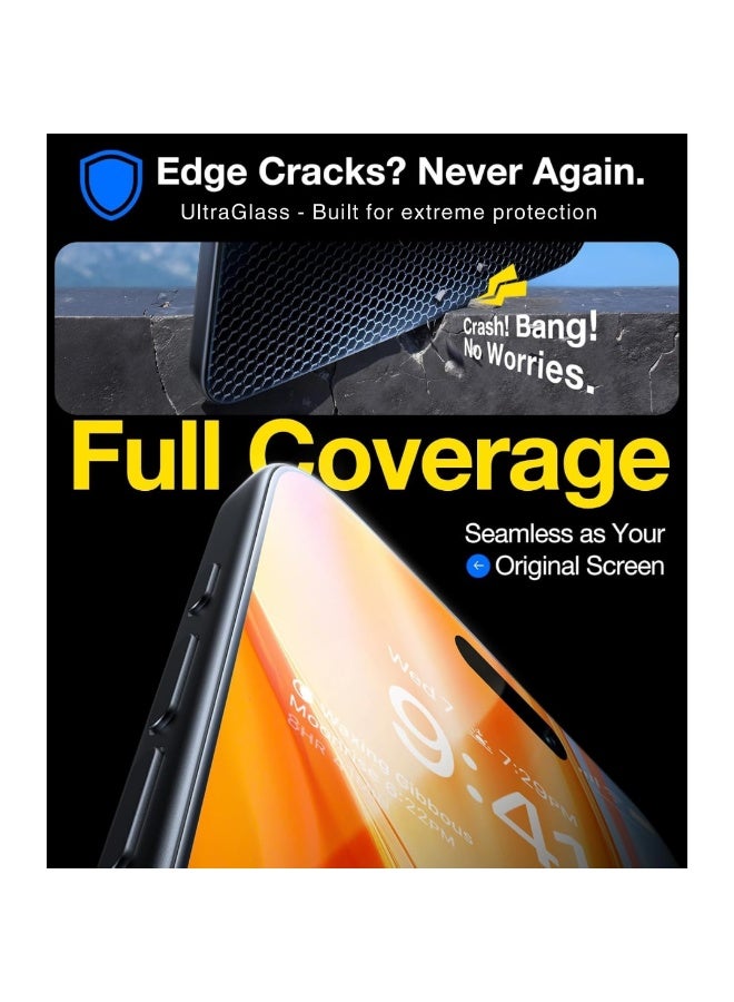 ترينفي 2-پیک آئی فون 17 پرو اسکرین پروٹیکٹر - الٹرا ایچ ڈی کلیئر، سکریچ ریزسٹنٹ، ملٹری گریڈ پروٹیکشن، آسان انسٹالیشن، اینٹی فنگر پرنٹ، ببل فری ٹیمپرڈ گلاس فلم - کلیئر - Image 5