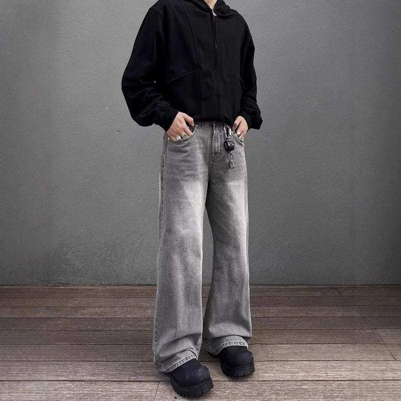 Unisex Classic Denim Jeans Loose Fit Daily Outdoor Wear - Image 2