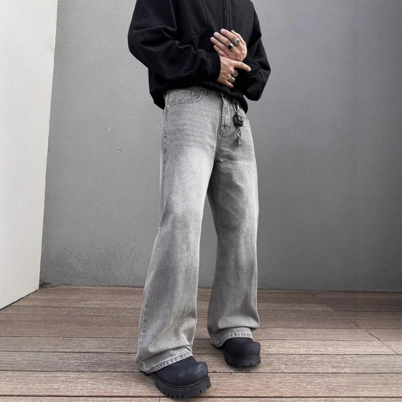 Unisex Classic Denim Jeans Loose Fit Daily Outdoor Wear - Image 5