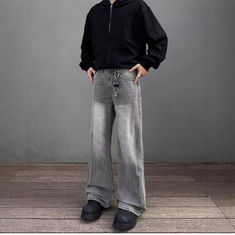 Unisex Classic Denim Jeans Loose Fit Daily Outdoor Wear - Image 3
