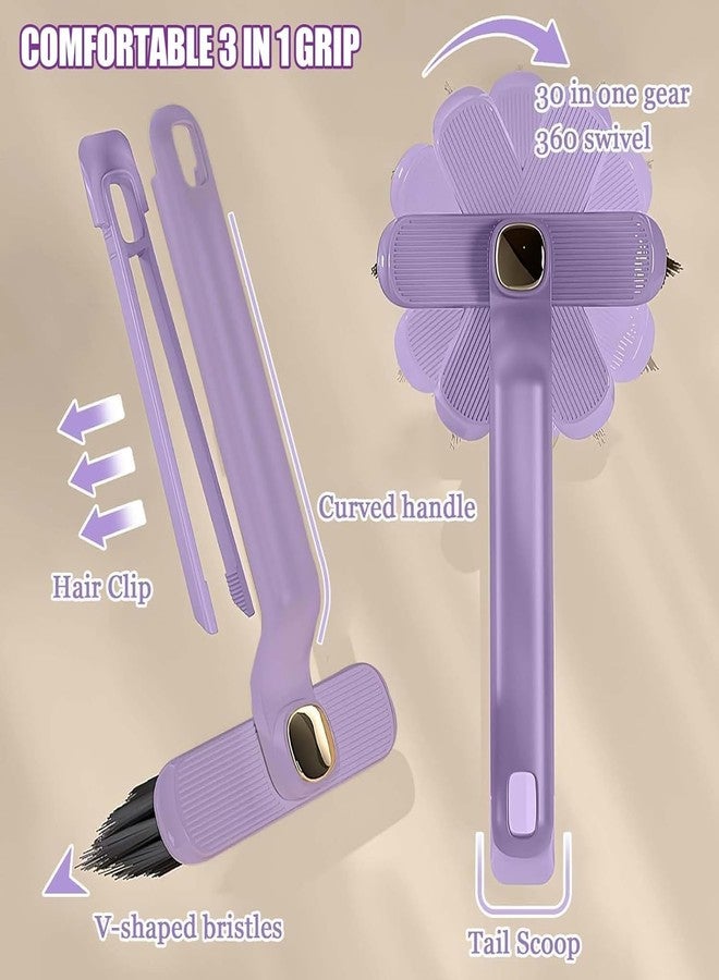 LSARIMO 2-in-1 Rotating Cleaning Brush with Hair Removal Tool | Long Handle Scrub Brush for Bathroom, Kitchen & Sink | Multi-Purpose Cleaning Brush for Tiles, Corners & Hard-to-Reach Areas - Image 5
