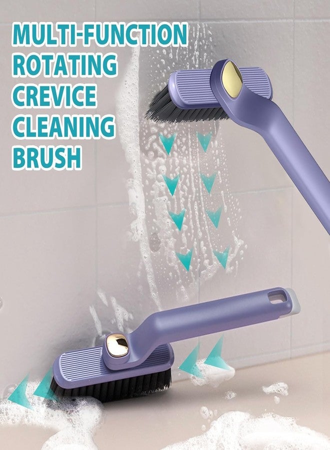 LSARIMO 2-in-1 Rotating Cleaning Brush with Hair Removal Tool | Long Handle Scrub Brush for Bathroom, Kitchen & Sink | Multi-Purpose Cleaning Brush for Tiles, Corners & Hard-to-Reach Areas - Image 3