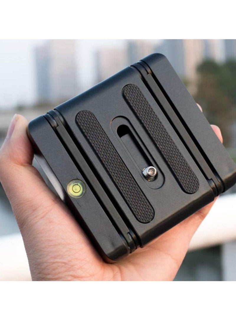 Aluminum Alloy Z Flex Tilt Head Folding Quick Release Plate Stand Holder with Spirit Level Slide Rail for DSLR - Image 3