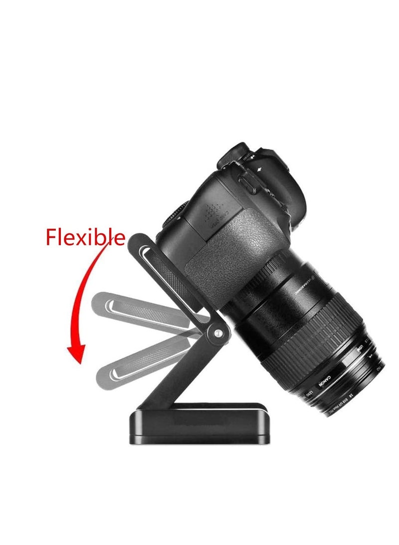 Aluminum Alloy Z Flex Tilt Head Folding Quick Release Plate Stand Holder with Spirit Level Slide Rail for DSLR - Image 4