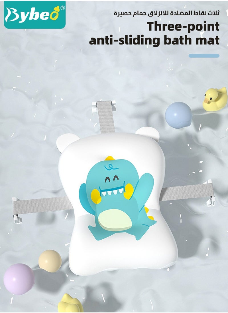 Bybeo - 14 PCS Baby Bath Tub Foldable Bathtub With Temperature Sensing + Bathmat Cushion + Bath Net + Shower Cap + Washing Hair Shower Shampoo Cup *1 + Duckling toys *4 + Ocean Balls *5 - Image 1