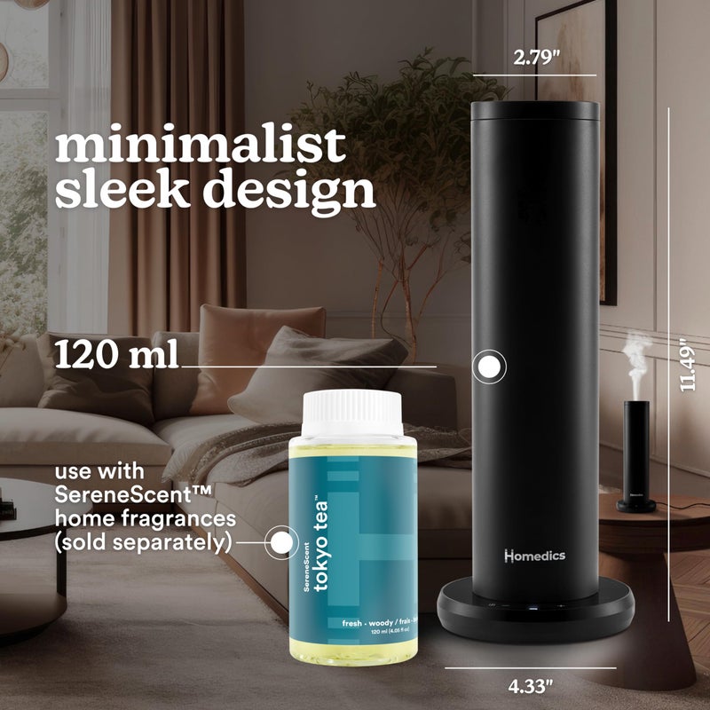 Homedics SereneScent Waterless Home Fragrance Diffuser, Use with Homedics SereneScent Oil (Sold Separately), Patented Air Diffusion Technology, Clean & Natural Fragrance, Enhances Mood, Large Rooms - Image 4