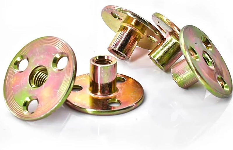 M10 Iron Leg Mounting Plates 50pcs Three Hole Flange Nuts Furniture Fastener Lock Sofa Accessory - Image 5