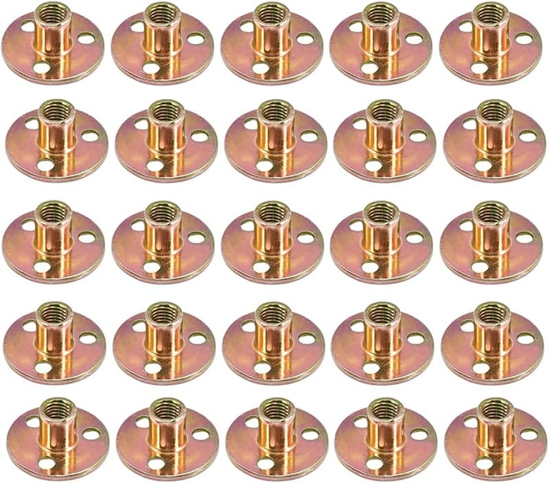 M10 Iron Leg Mounting Plates 50pcs Three Hole Flange Nuts Furniture Fastener Lock Sofa Accessory - Image 1