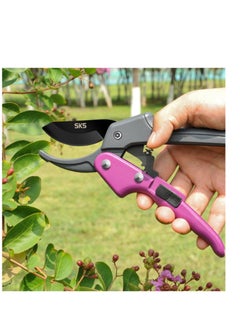 Excefore Pruning Shears for Gardening, 2 Pack Garden Shears, Premium Plant Shears, Garden Plant Clippers, Handheld Pruner for Florist Floral, Thorn Rose, Branch, Hedge, Purple  - Image 2