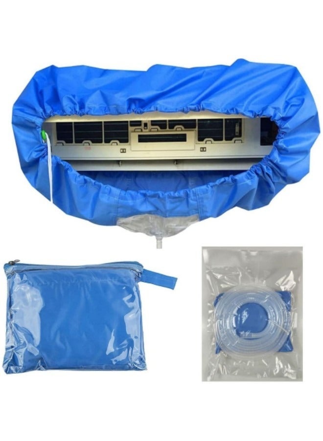 Air Conditioner Cleaning Cover Waterproof Dustproof Cover with 2.8M Water Pipe Cleaning Protector Bag for Household Air Conditioner (2P-3P)  - Image 2