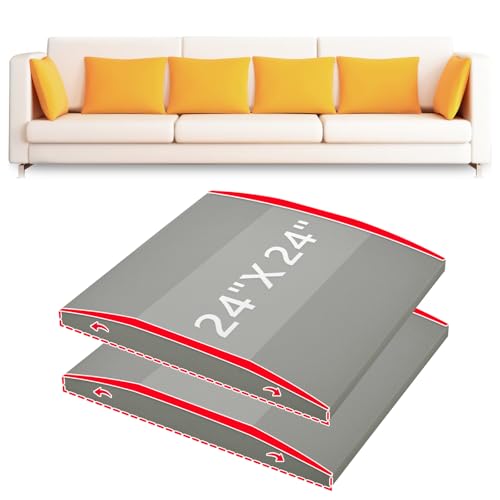 HAVARGO Couch Cushion Support High Density Foam 24X24X24 Inches Sofa Couch Supports for Sagging Cushions Light Grey 2Pc with Anti Slip Mesh Fabric - Image 1