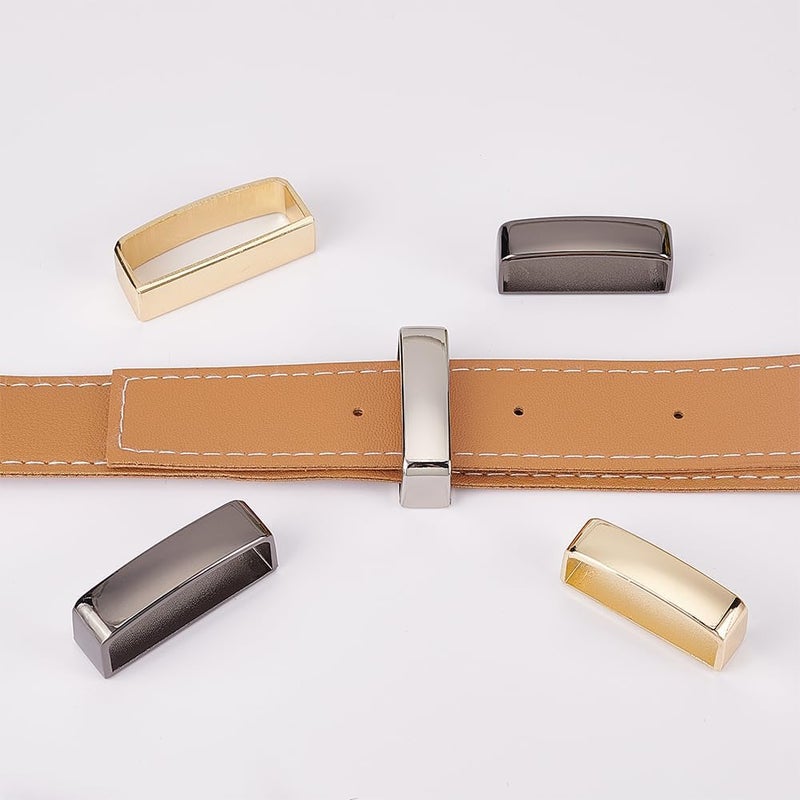 كلاراكو حزام معدني من كلاركو، عبوة من 6 قطع، مصنوع من سبائك معدنية، 3 ألوان، مشابك أحزمة رجالية، مقاس 1.4-1.55 بوصة (35.5-39.5 مم)، حلقة مستطيلة، حزام شبكي، مشبك نهاية، حزام حقيبة ظهر، حزام محفظة، إكسسوارات صناعة الجلود - Image 4