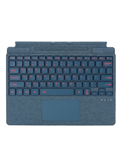 Arabic and English Keyboard for Microsoft Surface Pro 11/X/10/9/8, 7 Colour Keycap Alphabet Backlit Bluetooth Wireless Detachable Keyboard with Magnetic Pen Slot