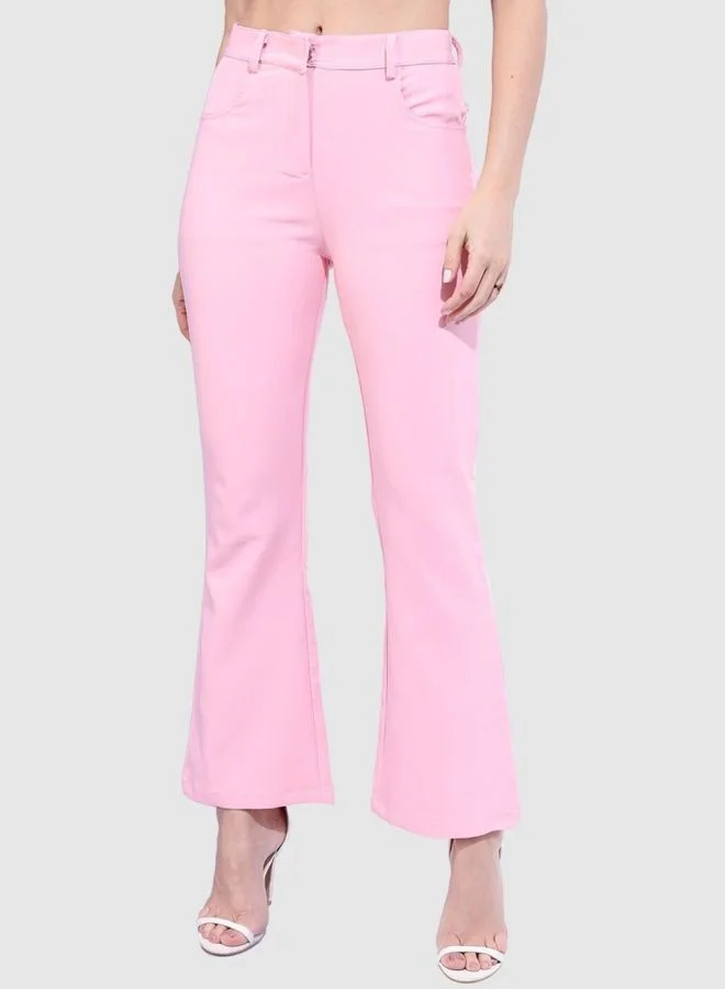 Freehand Women Bootcut Solid Mid Rise Pant
