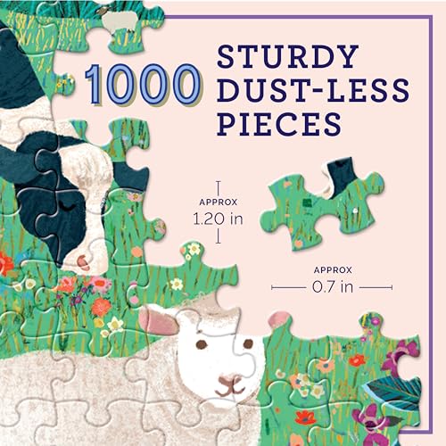 eeBoo 1000 Piece Puzzle Artists Cottage Jigsaw Puzzle for Adults Square 23 x 23 Made with Recycled Board VegetableBased Ink - Image 3