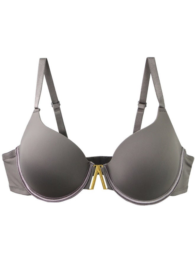 Hot Underwire Push-up Thin Molded Cup Seamless Metal Buckle Solid Color Bra Hot Style