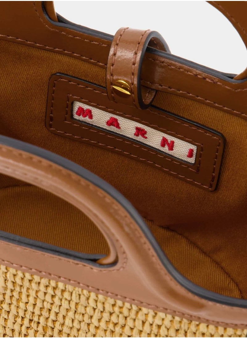 Mn Marni Mini Woven Tote Basket Bag Crossbody Bag  - Image 4