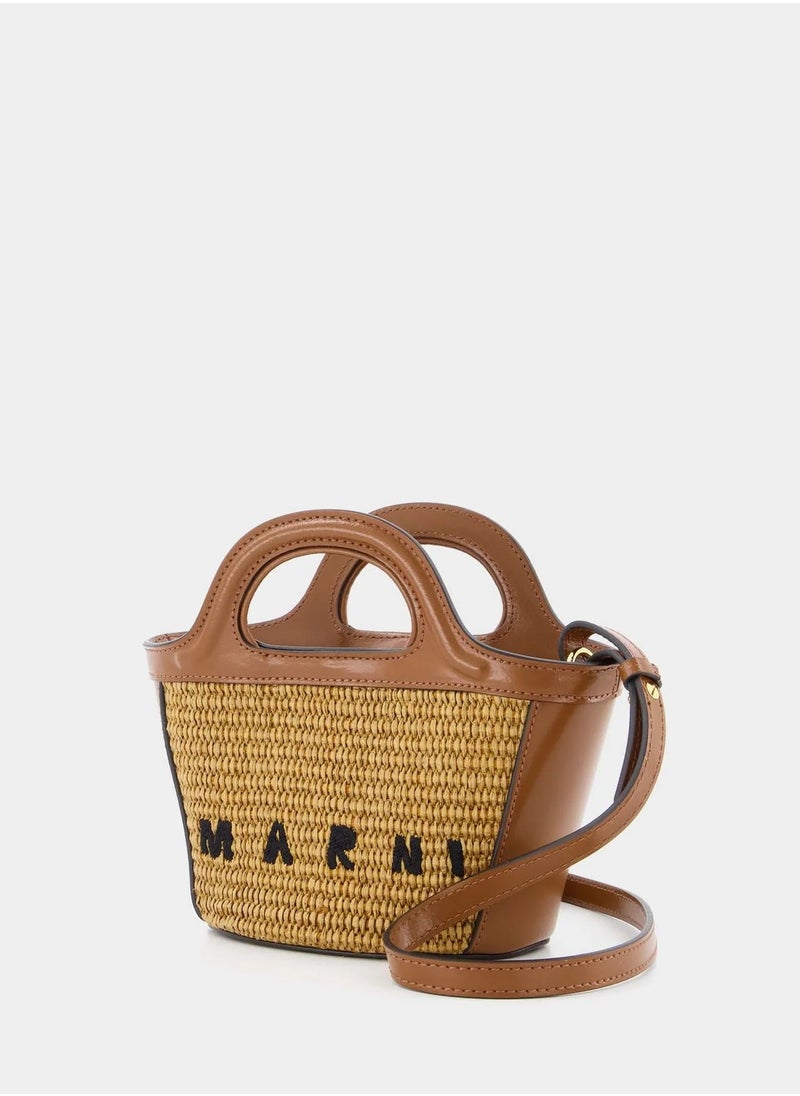 Mn Marni Mini Woven Tote Basket Bag Crossbody Bag  - Image 3