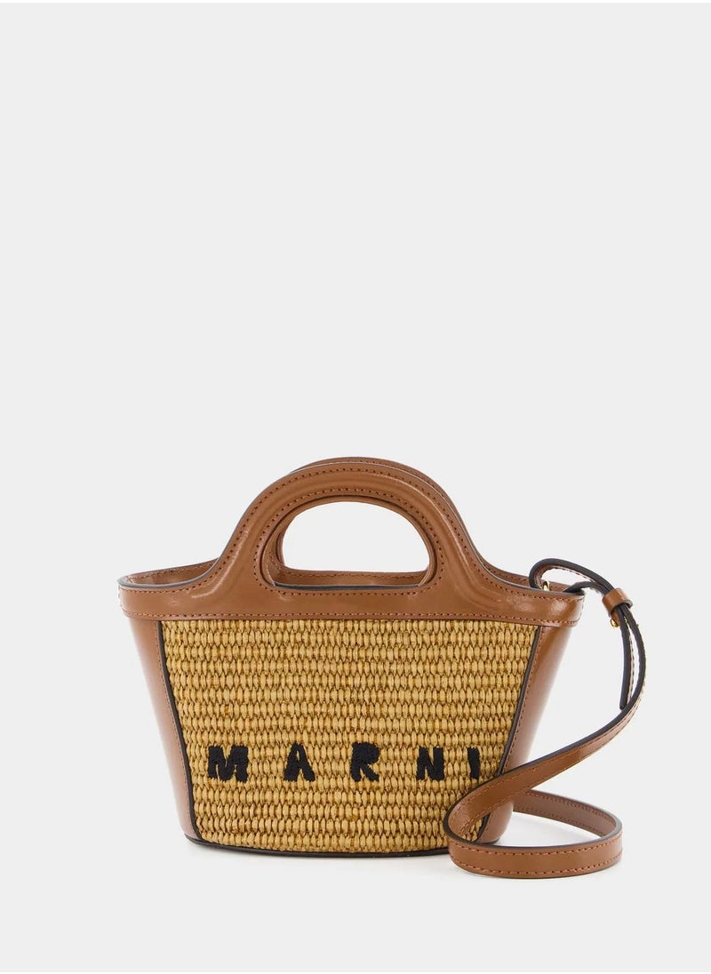 Mn Marni Mini Woven Tote Basket Bag Crossbody Bag  - Image 1