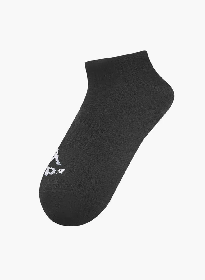 كابا طقم  جوارب كابا بطبعة شعار، نصف تيري، بطول الكاحل، مع حماية مضادة للبكتيريا