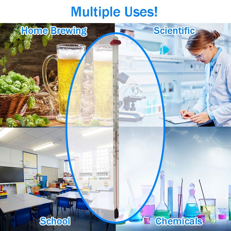 Thermometer World Home Brewing Thermometer for Brewing Wine and Beer - Glass Thermometer for Homebrew - Wine and Beer Making Equipment - Image 5