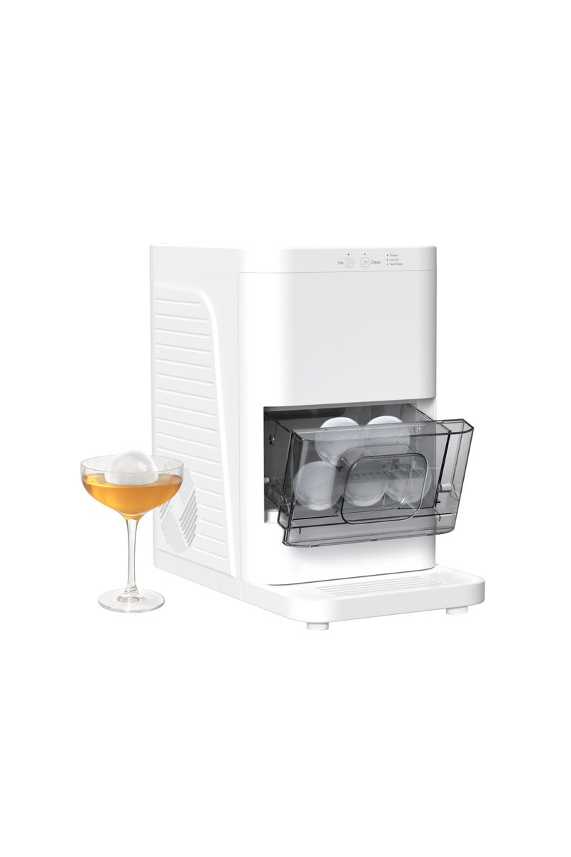 iTOMA Ice Ball Maker Machine , Smart Sensors, One-Touch Clean, 2 pcs in 50 Mins, Quiet Self-Cleaning Ice Machine with Ice Tong, for Cocktails & Whiskey, Countertop Ice Maker for Home/ Bar Party - Image 1