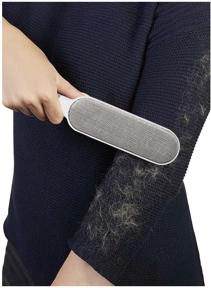 مزدوجة الجانبين فرشاة الرعاء، فرشاة إزالة شعر الحيوانات الأليفة، اليدوية الكهربائية الثابتة الرعاء اللاصقة تنظيف الفرشاة للملابس، الأريكة، الأثاث، ملابس السرير، السجاد - Image 1