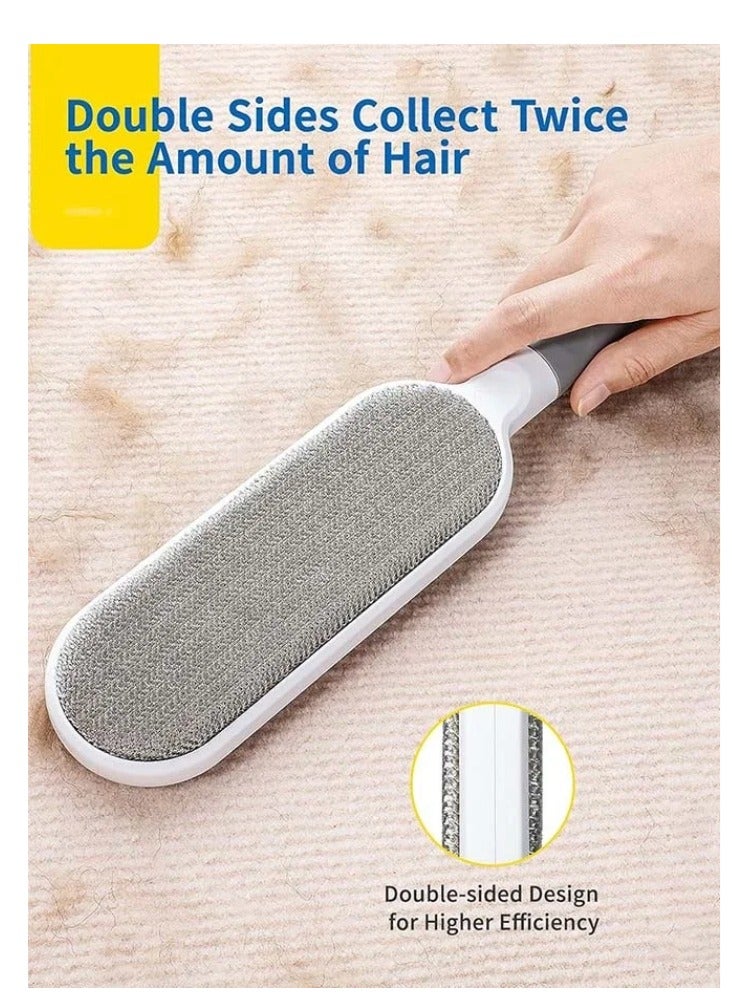 مزدوجة الجانبين فرشاة الرعاء، فرشاة إزالة شعر الحيوانات الأليفة، اليدوية الكهربائية الثابتة الرعاء اللاصقة تنظيف الفرشاة للملابس، الأريكة، الأثاث، ملابس السرير، السجاد - Image 2