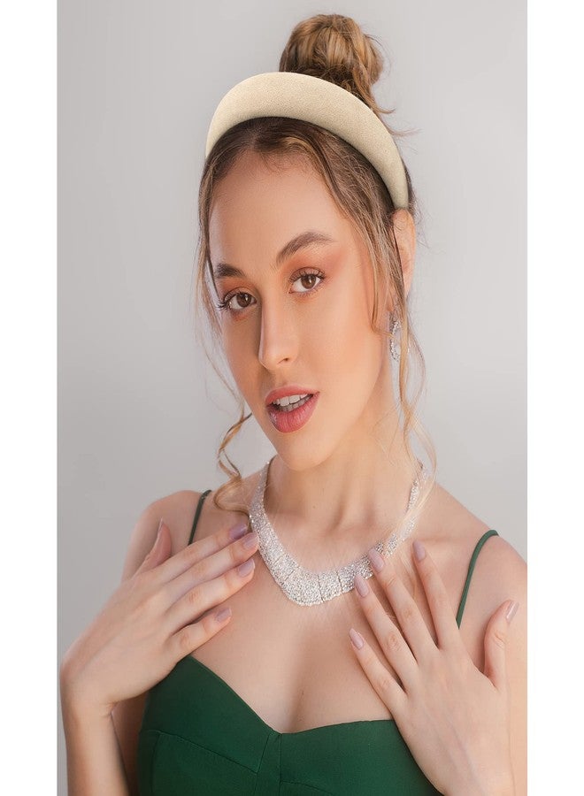 ACO-UINT 5 Pack Headbands for Women, Padded Soft Fabric Headbands, Fashion Sponge Head Bands for Hair Thick Headbands for Girls Hair Accessories - Image 2