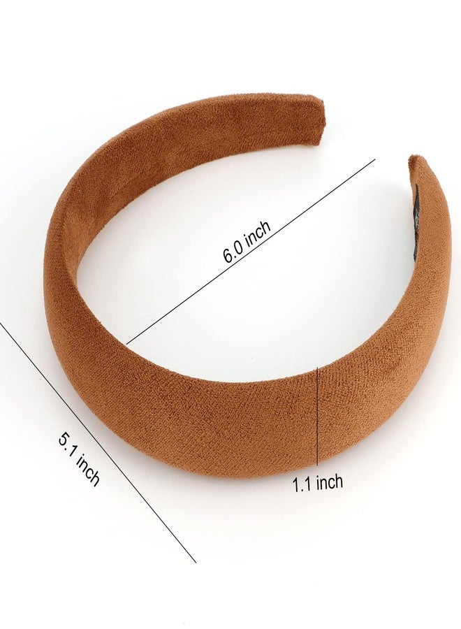 ACO-UINT 5 Pack Headbands for Women, Padded Soft Fabric Headbands, Fashion Sponge Head Bands for Hair Thick Headbands for Girls Hair Accessories - Image 5