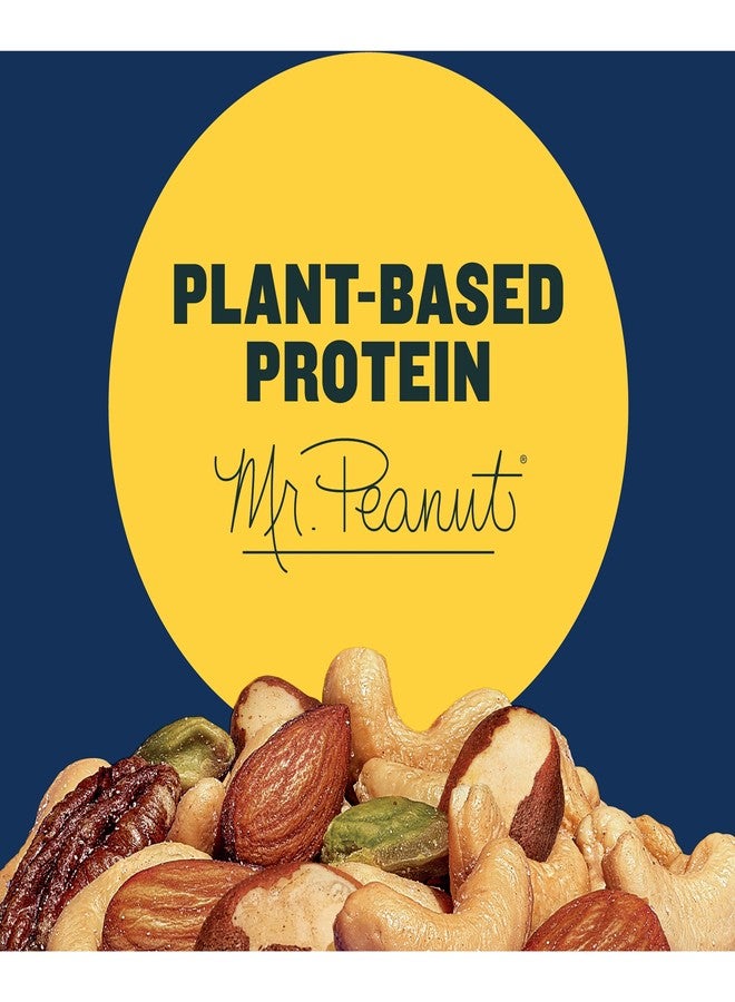 PLANTERS Deluxe Salted Mixed Nuts, Roasted Cashews, Almonds, Pecans, Pistachios, and Hazelnuts, Party Snacks, Plant-Based Protein, Quick Snack for Adults, After School Snack, 34oz Container - Image 4