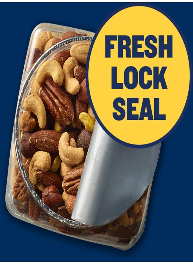 PLANTERS Deluxe Salted Mixed Nuts, Roasted Cashews, Almonds, Pecans, Pistachios, and Hazelnuts, Party Snacks, Plant-Based Protein, Quick Snack for Adults, After School Snack, 34oz Container - Image 3