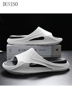 DUNISO Slipper for Men Thick Sole Non-Slip Bath Slippers Open Toe Shower Slippers Quick-dry House Bedroom Slippers Flat Slipper for Spa Bath Pool Gym House Sandals for Indoor & Outdoor  - Image 5