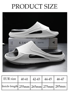 DUNISO Slipper for Men Thick Sole Non-Slip Bath Slippers Open Toe Shower Slippers Quick-dry House Bedroom Slippers Flat Slipper for Spa Bath Pool Gym House Sandals for Indoor & Outdoor  - Image 2