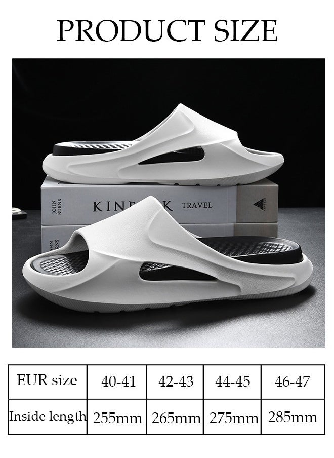 DUNISO Slipper for Men Thick Sole Non-Slip Bath Slippers Open Toe Shower Slippers Quick-dry House Bedroom Slippers Flat Slipper for Spa Bath Pool Gym House Sandals for Indoor & Outdoor  - Image 2