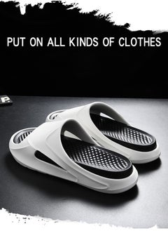 DUNISO Slipper for Men Thick Sole Non-Slip Bath Slippers Open Toe Shower Slippers Quick-dry House Bedroom Slippers Flat Slipper for Spa Bath Pool Gym House Sandals for Indoor & Outdoor  - Image 4