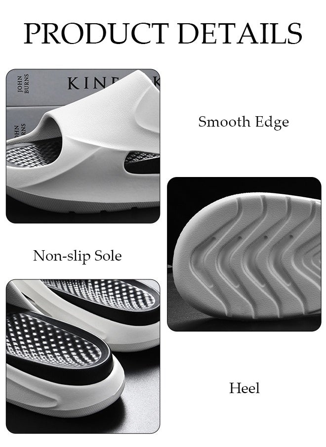 DUNISO Slipper for Men Thick Sole Non-Slip Bath Slippers Open Toe Shower Slippers Quick-dry House Bedroom Slippers Flat Slipper for Spa Bath Pool Gym House Sandals for Indoor & Outdoor  - Image 3