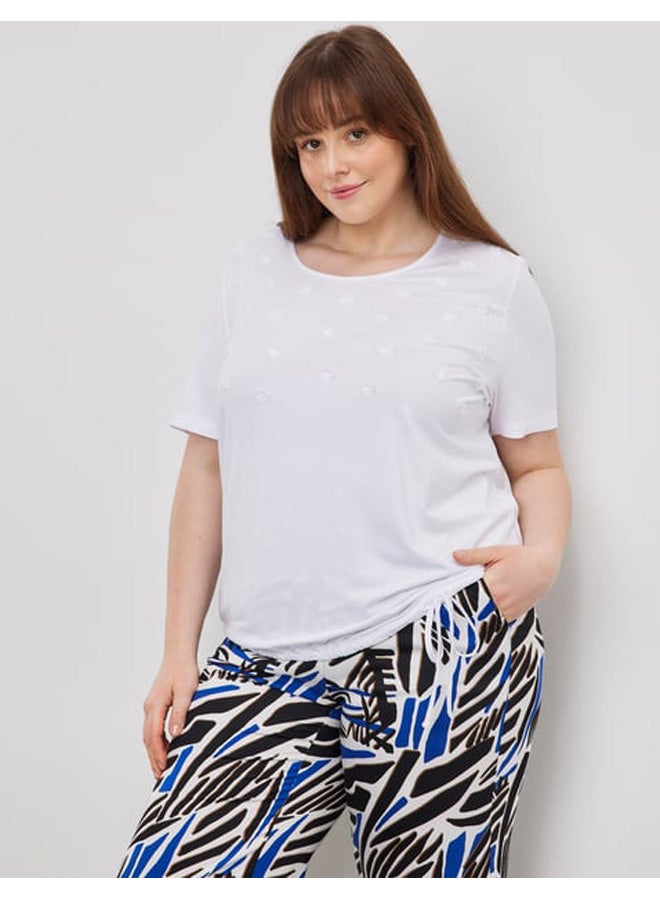 GERRY WEBER Short sleeve top with fringed details  - Image 2