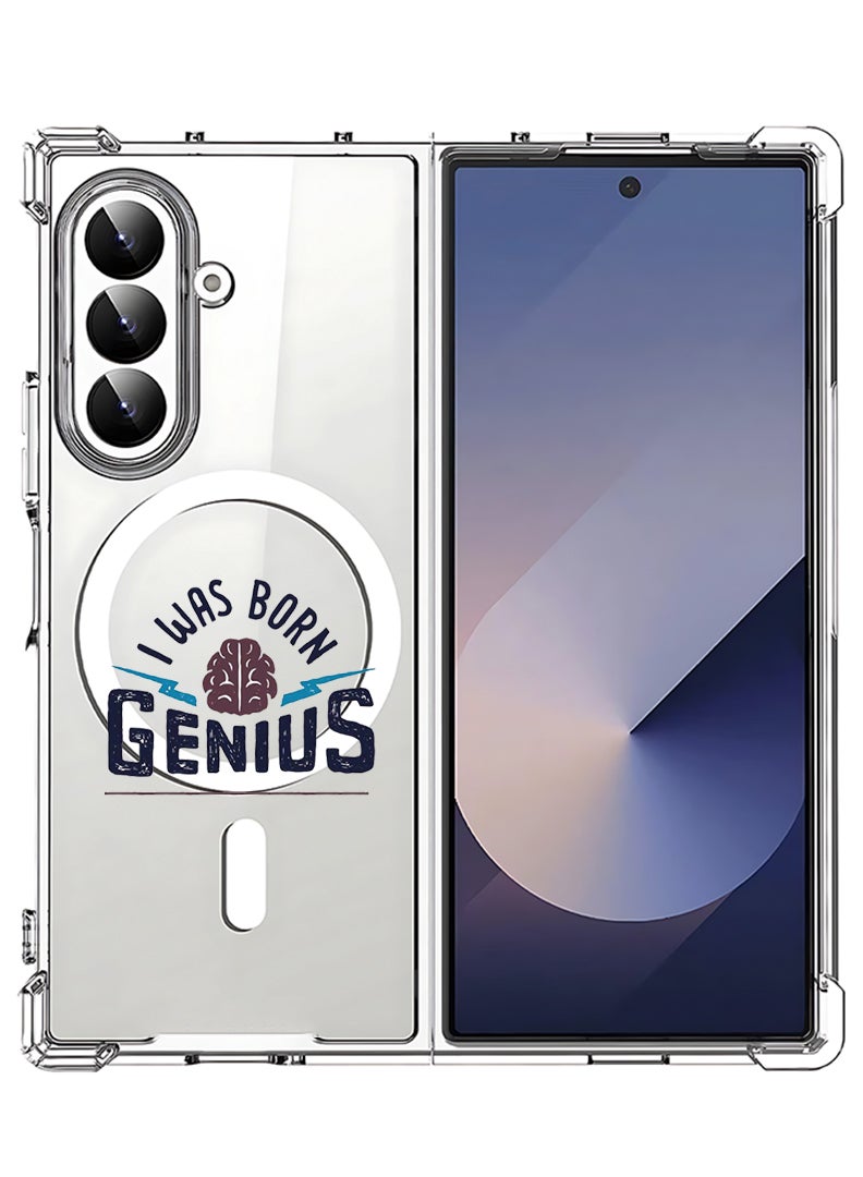 Theodor Magnetic Case for Samsung Galaxy Z Fold 7 Compatible with MagSafe Wireless Charging, Shockproof Phone Bumper Cover Born Genius - Image 1