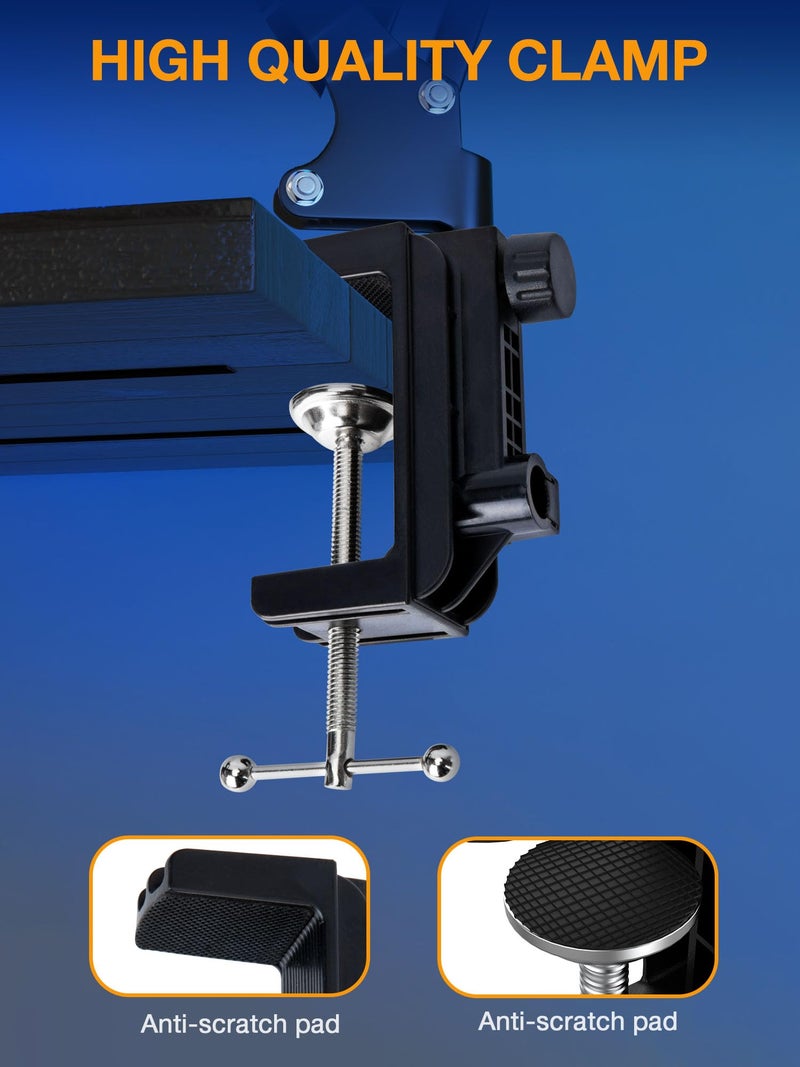 SUNMON QuadCast Boom Arm, Mic Arm for Blue Yeti HyperX QuadCast SoloCast Fifine AM8 and Most Microphone, Mic Stand Desk with 3/8" to 5/8" Adapter by SUNMON - Image 5