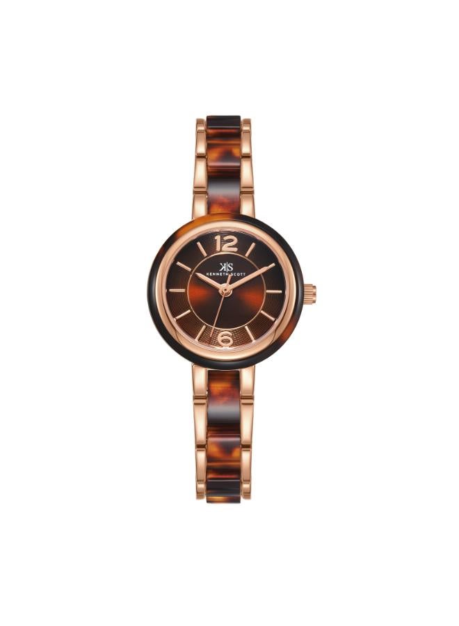 كينيث سكوت ساعة نسائية تناظرية من سبيكة وأسيتات بلاستيك - - . مم - Image 1