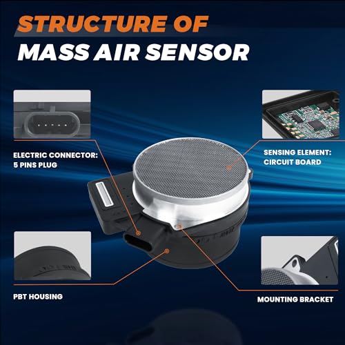 KUIPERAUTO Mass Air Flow Sensor Meter MAF Compatible for Chevrolet GMC Silverado Suburban Tahoe Yukon Avalanche Replace 25318411 AF10043 - Image 3