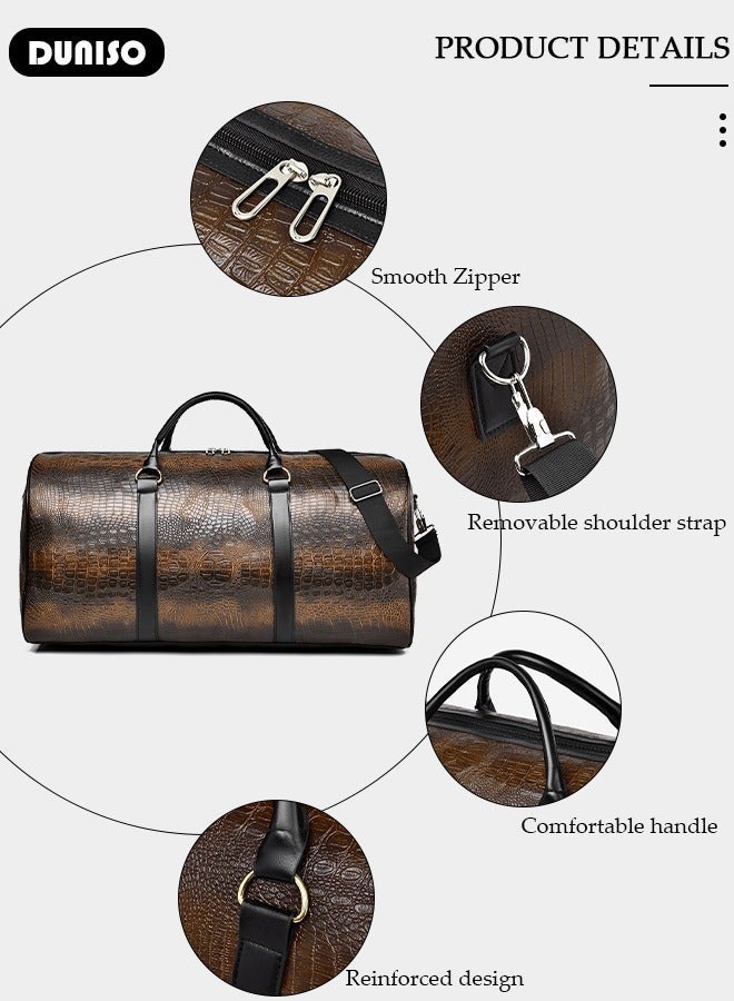 DUNISO Travel Duffel Bag Luggage Collection Business Travel Suitcase Weekender Overnight Bag Large Carry On Airport Bag for Travel Business Trips Sports Duffel Bag Gym Sports Luggage Bags - Image 2