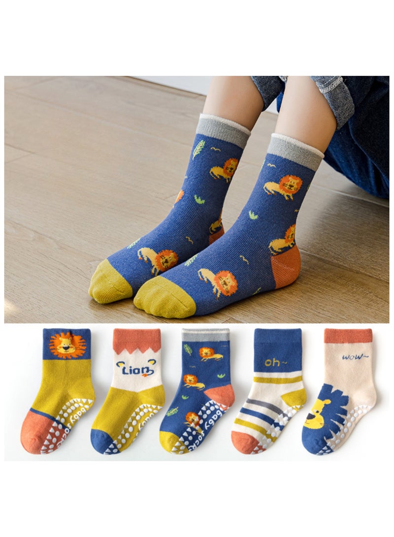 باك يحتوي علي 5 قطع شراب قطن بسيليكون مانع للانزلاق للاطفال  - Image 5