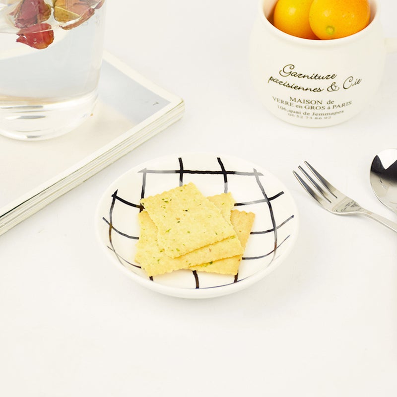 🍳 3 أطباق سيراميك مستديرة بنقش هندسي لتقديم التوابل والمقبلات والفواكه - Image 2