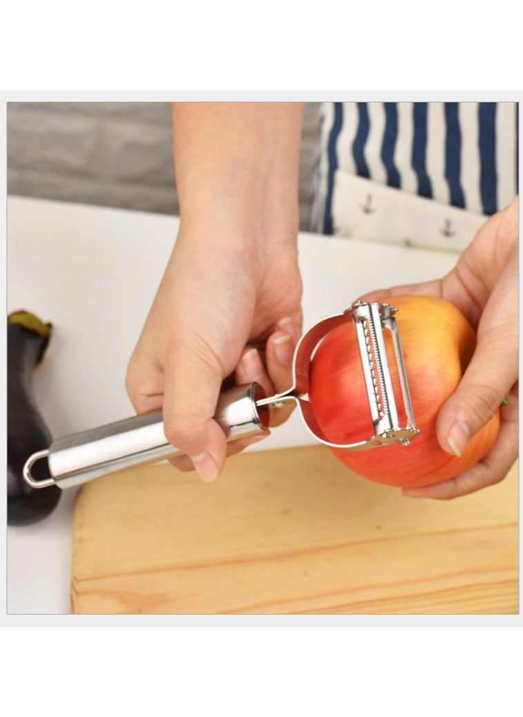 Generic - Stainless steel peeling knife, household multi-function peeling knife, fruit, vegetable, melon, potato peeling tool - Image 1