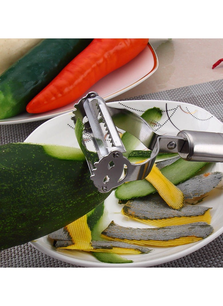 Generic - Stainless steel peeling knife, household multi-function peeling knife, fruit, vegetable, melon, potato peeling tool - Image 1